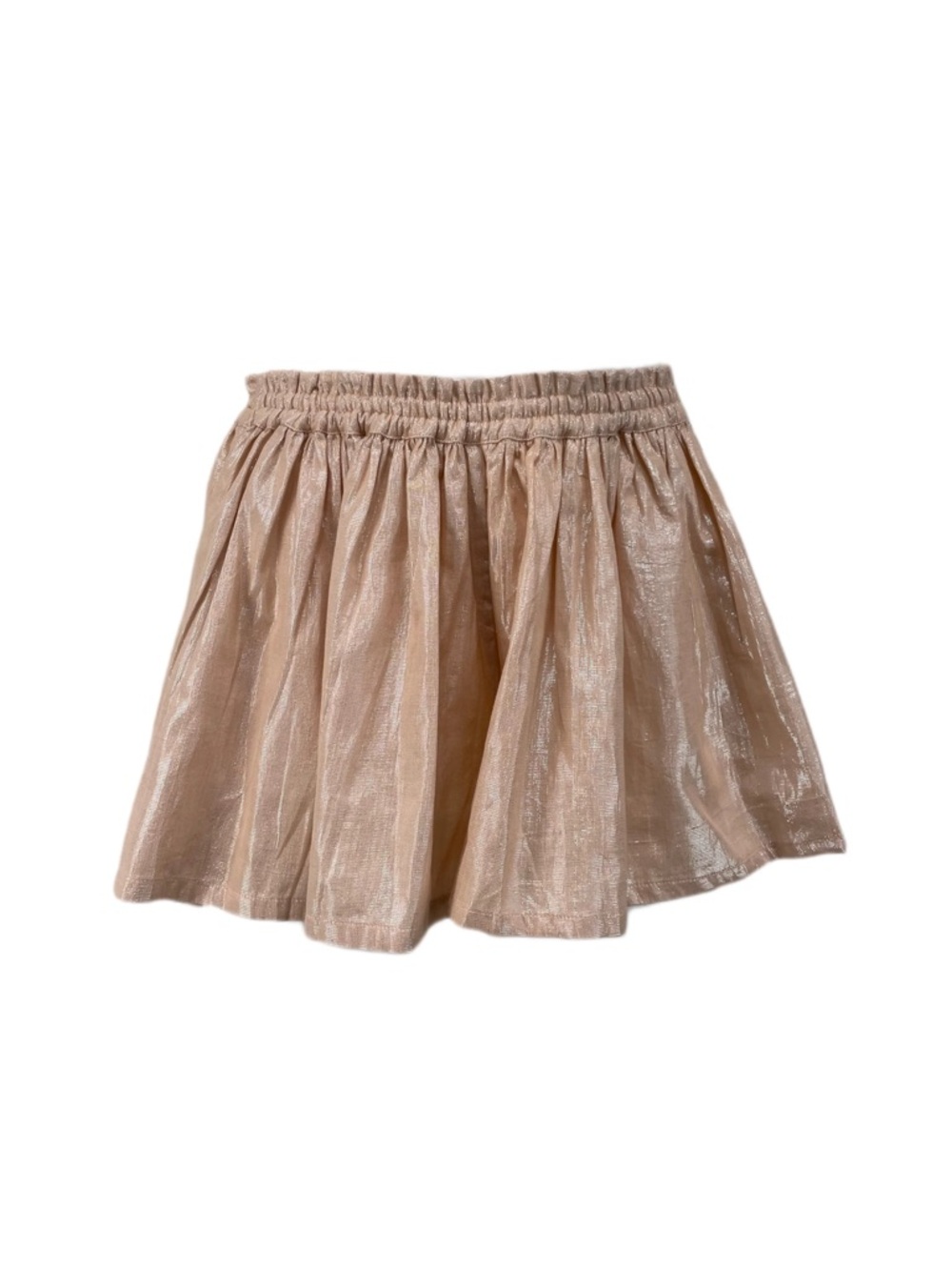 Suzie Kondi salmon lurex side pockets skort l